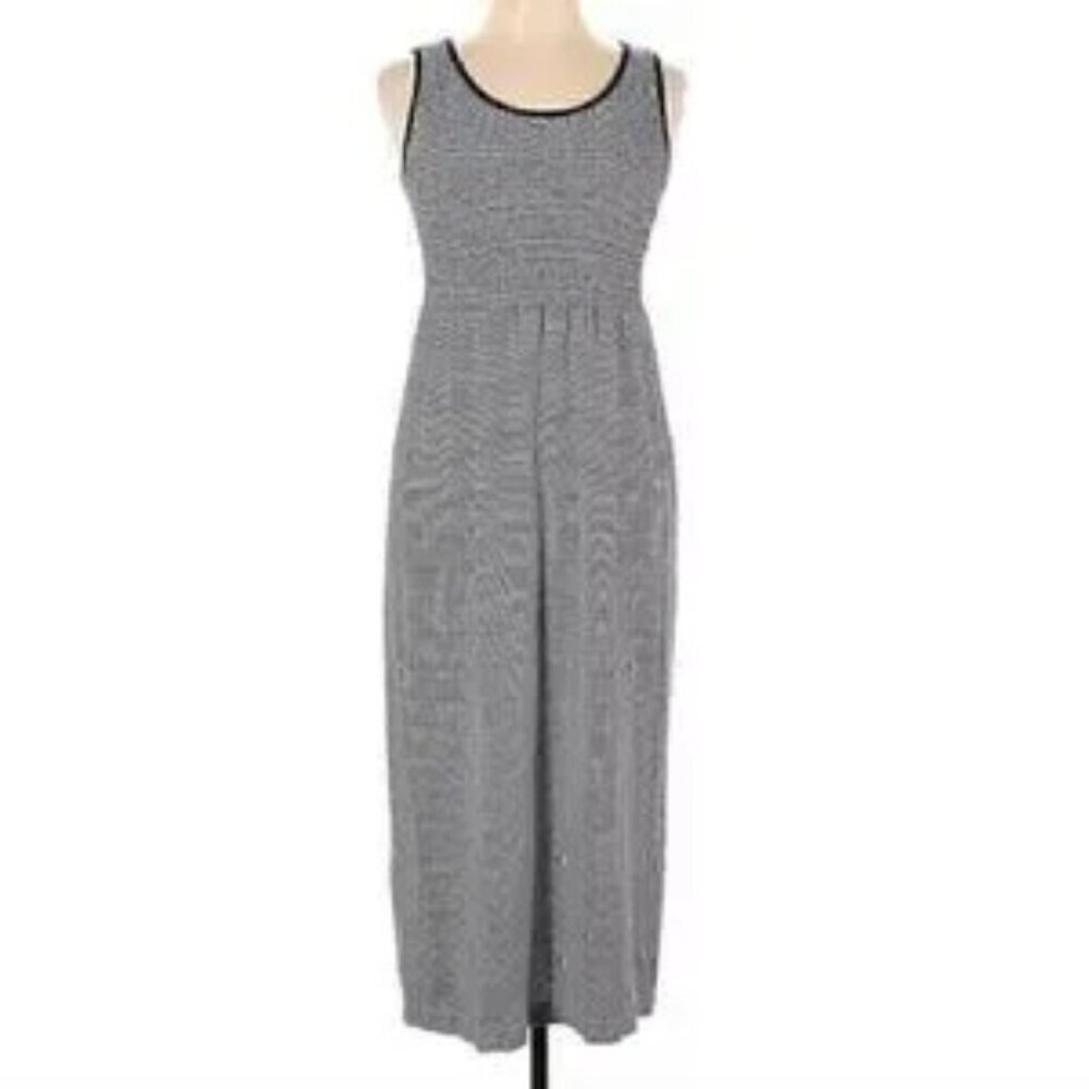 LARK + GREY NWT Knit Striped Scoop Neck Sundress L/XL Smocked Fit & Flair